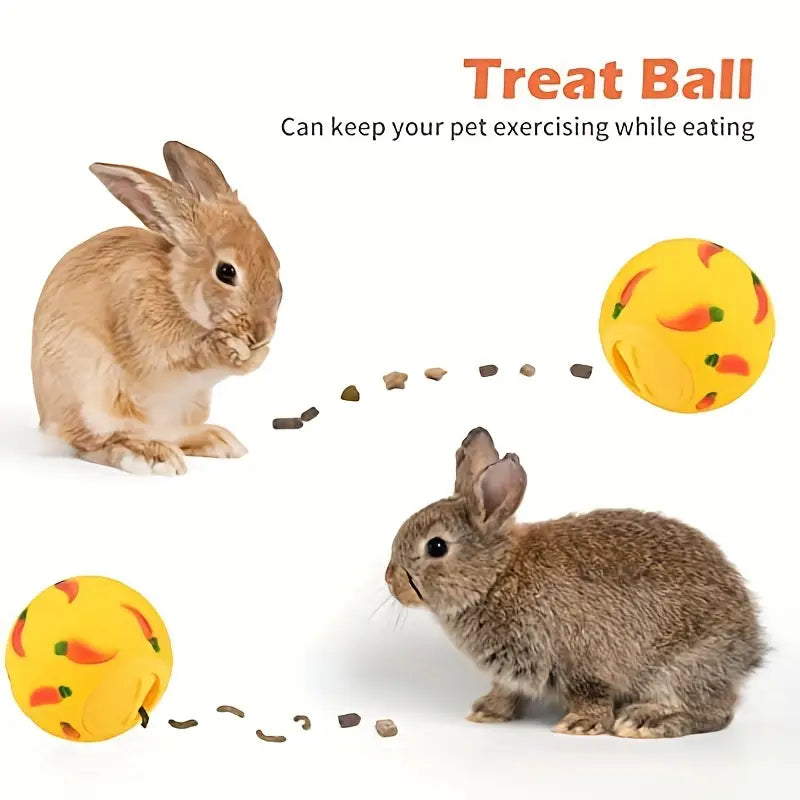 Interactive Bunny Toy Treat Ball for Boredom Relief and Mental Stimu Dahlia Pets