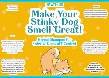 Make Your Stinky Dog Smell Great Herbal Shampoo For Dogs 8 ounces Dahlia Pets